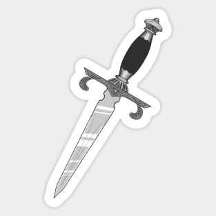 Silver Dagger Sticker